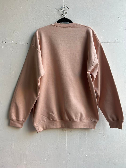 Gildan organic dust rose - pink, yellow, black printed sweatshirt