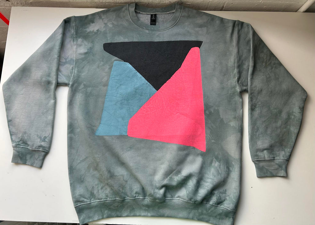 ildan organic khaki green/grey, blue, black, pink printed sweatshirt by OADC, 2026