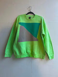 Gildan fluorescent green printed sweatshirt