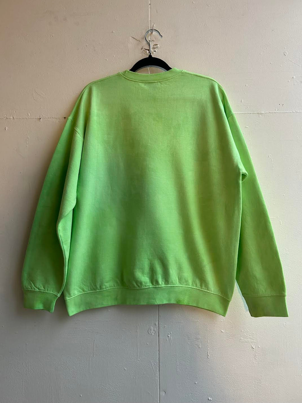 Gildan fluorescent green printed sweatshirt