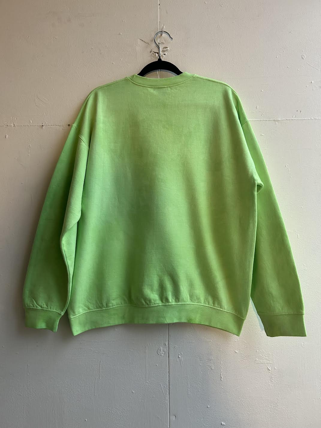 Gildan fluorescent green printed sweatshirt