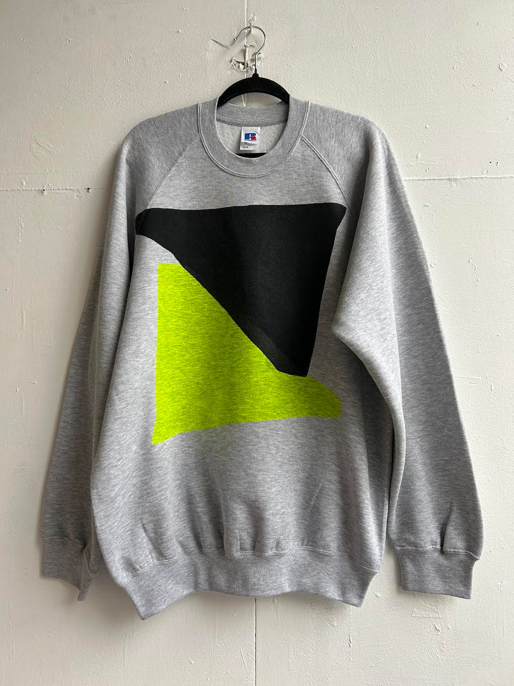 Russel grey, yellow, black printed sweatshirt