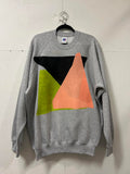 Russel grey, yellow, coral, black printed sweatshirt