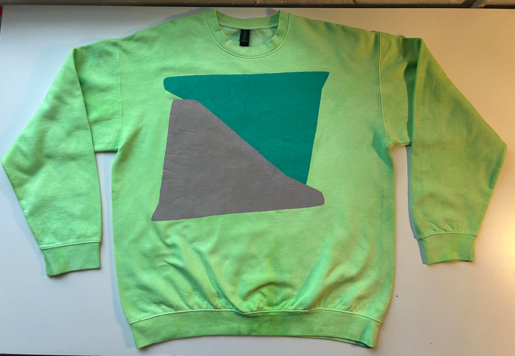 Gildan fluorescent green printed sweatshirt
