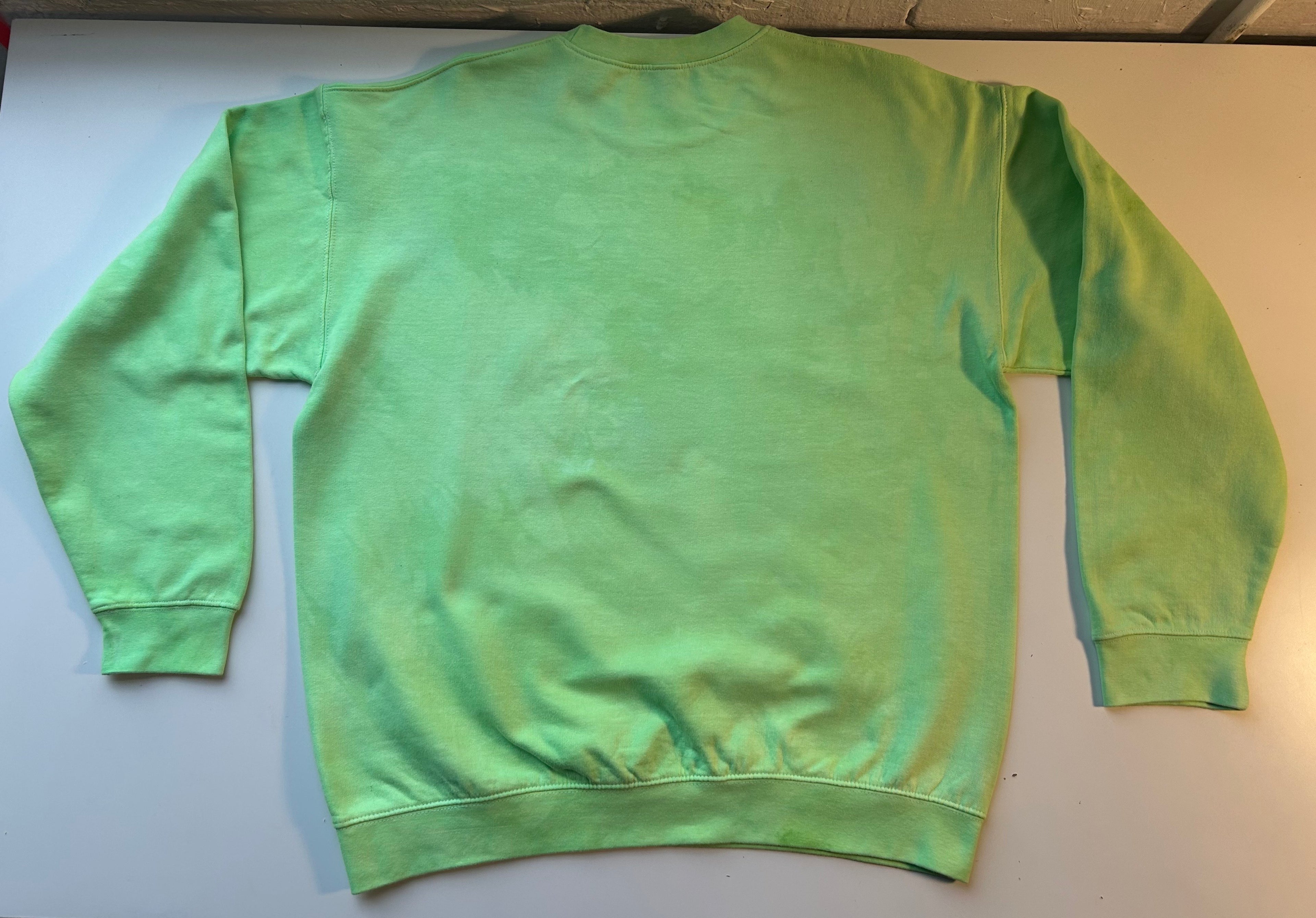 Gildan fluorescent green printed sweatshirt